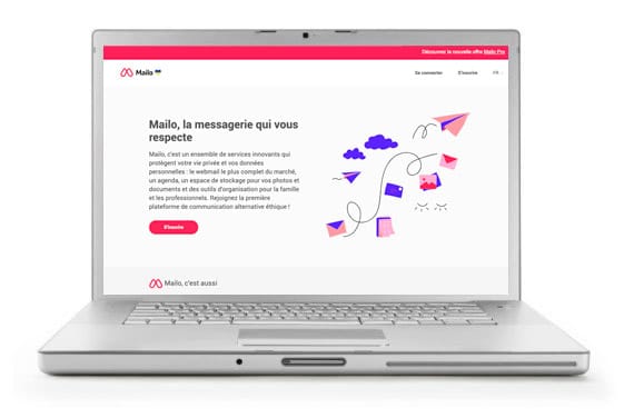 Interface de la messagerie Netcourrier/Mailo